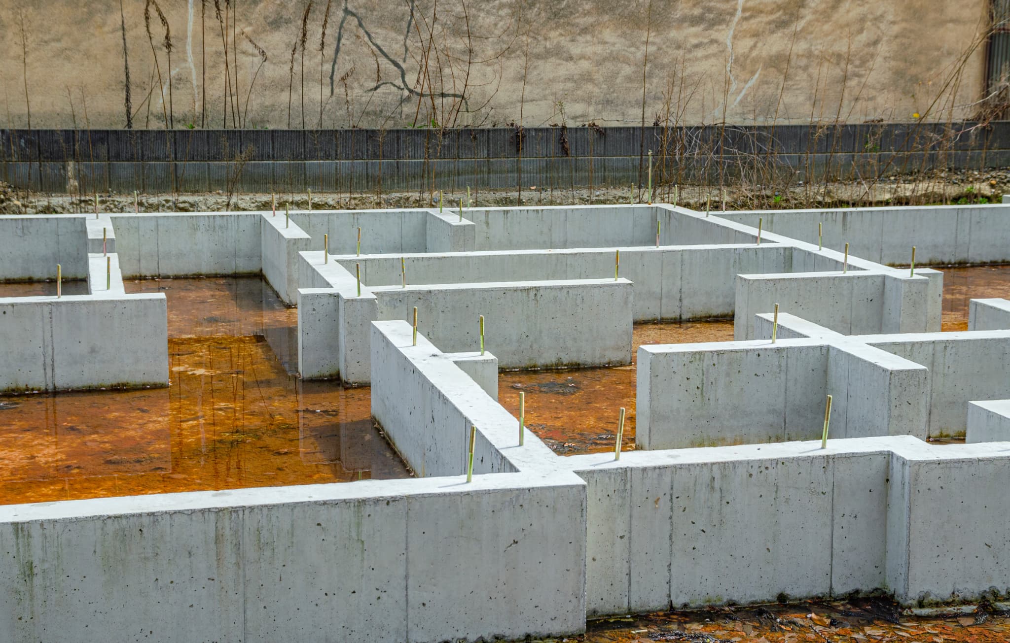 布基礎の施工現場