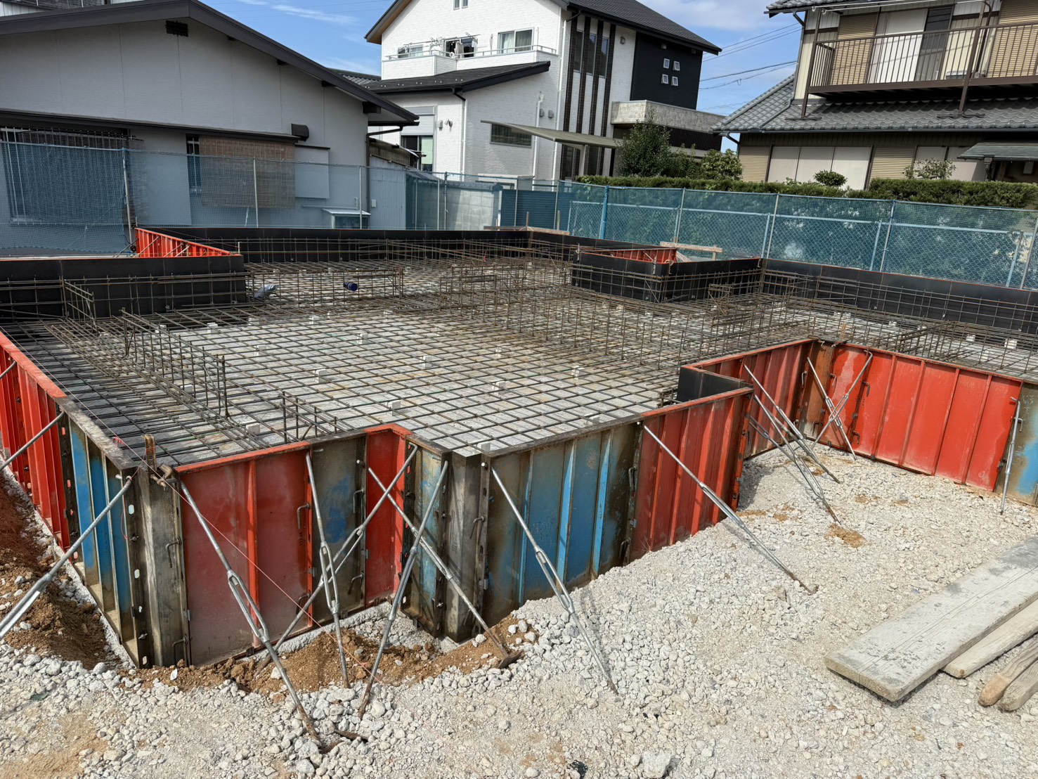 配筋完了(型枠設置済み)